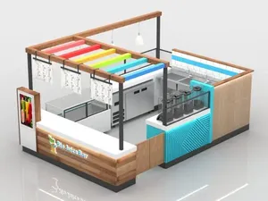 Diseño Creativo de Quiosco de Café, Diseño Interior de Heladería, Barra de Aderezos para Yogurt Congelado - Product Image 5