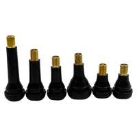 KAISHENG Valve de pneu automobile TR413 de haute qualité, en laiton et caoutchouc, à clipser, tube court noir, testée pour la tenue des fuites à froid et à chaud