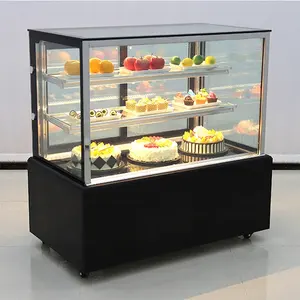 Supertise घुमावदार चिलर पेस्ट्री शोकेस रेफ्रिजरेटर 3 स्तरीय स्टैंड बेकरी फ्रीजर फ्रिज केक प्रदर्शन