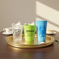 Gobelet Magique à Changement de Couleur (Froid/Chaud) pour Stade, Tasse Jetable en Plastique 10oz/20oz, Logo Personnalisé, Idéal Fêtes, Bars, Extérieur