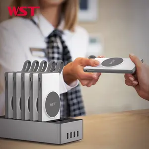 WST Restaurant Multiple Power Bank USB Hotel Lobby Mobile Power Bank Portable Magnetic Wireless Charging Power Bank 10000 mah