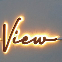 Enseigne publicitaire LED personnalisée, enseignes commerciales en métal illuminées, logo, lettres en relief 3D, enseigne d'entreprise extérieure LED 3D
