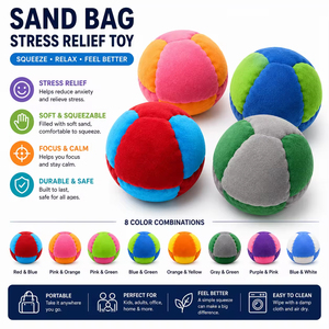 <b>Bean</b> <b>Bag</b> Stress Relief Toy Soft Sensory Fidget for <b>Girls</b> Boys Kids Adults Party Favor Outdoor Games - Product Image 2