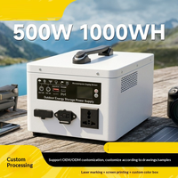 Station d'alimentation solaire portable 300W/500W LiFePO4 haute capacité avec affichage numérique extérieur, compatible MPPT, pour camping en autonomie