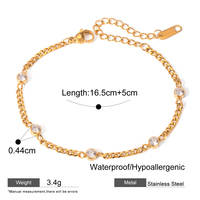 Bracelet en acier inoxydable avec cristaux brillants pour femmes, étanche, plaqué or 18 carats, vente en gros, accessoires de mode, bijoux féminins