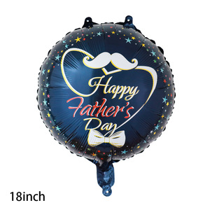 Venta al por mayor Feliz Día del Padre Globos de Aluminio Español Inglés Forma de Estrella Redonda Día del Padre Globo - Product Image 4