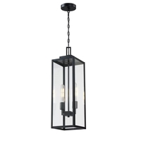 Lampe suspendue rectangulaire vintage industrielle pour îlot de cuisine et extérieur