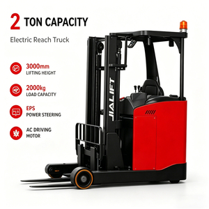 2000kg Seated On Electric Reach Truck 3000mm Lift Height Warehouse <b>Material</b> <b>Handling</b> Forklift - Product Image 2
