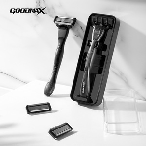 Goodmax Windrunner Manual Shaver 6 <b>Blades</b> Full Body Water Wash Men's <b>Razor</b> - Product Image 1