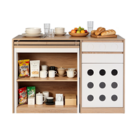 Table à manger moderne convertible, extensible et pliable en forme de L avec tiroirs, plateau sculpté circulaire, mobilier multifonctionnel pour la maison