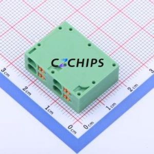 KF207RH-3.5-2*2P Spring Terminal Block Bent Lead Through Hole,P=3.5mm Connector 2x2P 3.5mm Green 4P - Product Image 2