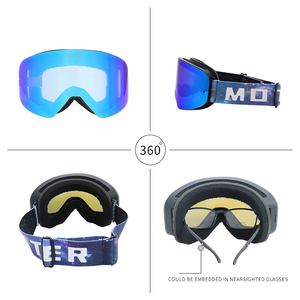 Yijia Optical Wholesalers OTG Skibrille mit Magnetischer Abnehmbarer Linse Rahmenlose Skibrille mit Zylindrischer Linse - Product Image 3