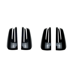 Mercedes-Benz Mirror Covers Carbon Fiber Textured Piano Black Full Set Adhesive Fit 2008-2014 - Product Image 2