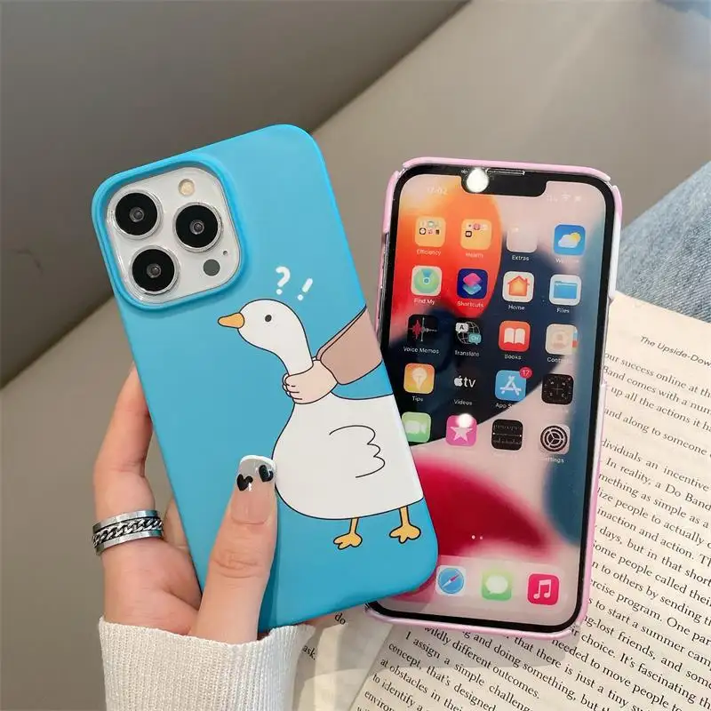 wholesale factory direct sale TPU Cartoon Duck for iPhone 13 Case 12 iPhone 11 Pro Max Hard Case XS/XR Frosted 14 Film