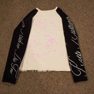 เสื้อเชิ้ตแขนยาวผ้าคอตตอนวาฟเฟิลคุณภาพสูงแบบสั่งทำพิเศษ ล้างสีแบบวินเทจ พิมพ์ลาย DTG สำหรับผู้ชาย - Product Image 2