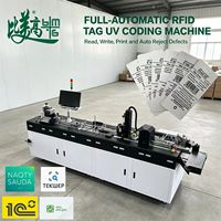 Imprimante jet d'encre à rejet automatique pour étiquettes de vêtements, avec transfert de données en temps réel et impression graphique UV pour étiquettes RFID de mode