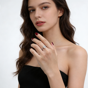 Anello Eternity in Moissanite Taglio Smeraldo da 1ct 2ct 3ct VVS1, Argento Sterling 925, Supera il Test del Diamante, per Donne - Product Image 4