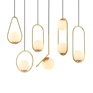 Modern Gold Pendant <b>Light</b> Glass Shade Led Chandelier For Dining Room And Bedroom With <b>Remote</b> <b>Control</b> Dimmer Feature - Product Image 5