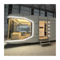 Mini villa de luxe personnalisée en acier préfabriqué, capsule spatiale modulaire, maison conteneur pour hôtel, appartement, école avec design moderne