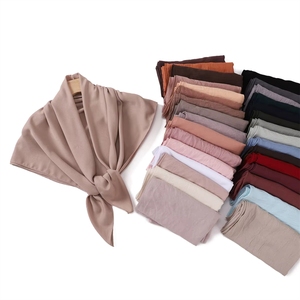Foulard carré en crêpe de coton et viscose naturel froissé, doux et respirant, motif personnalisé, 90 cm, vente en gros, avec sac - Product Image 3