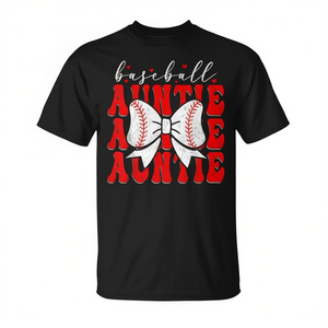 Camiseta con lazo Coquette de Baseball Auntie, regalo para el día de la madre para amantes del deporte - Product Image 2