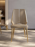 Chaise de salle à manger moderne de luxe JP Chaises dorées élégantes avec pieds en acier inoxydable Meubles de maison Chaises de salle à manger