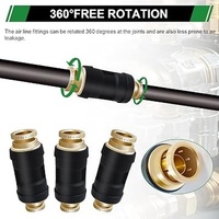 Conectores Neumáticos de Empuje de 3/8'', Conexiones de Aire DOT, Conector Neumático de Plástico a Prueba de Fugas para Tubo de Nylon, para Camiones y Remolques
