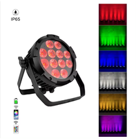 Projecteur LED PAR sans fil étanche IP65 12*18W RGBWAUV 6-en-1 sur batterie avec flight case rechargeable pour événements, mariages et éclairage d'ambiance