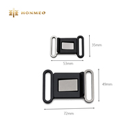 HONMEO Boucle en métal bicolore couleur canon de fusil personnalisée avec attache à languette pour ceinture, ceinture de taille, jupe, robe, couture