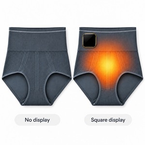 Culottes chauffantes taille haute pour femmes avec affichage carré, devant côtelé, quatre options de couleurs, commandes personnalisées OEM/ODM - Product Image 4