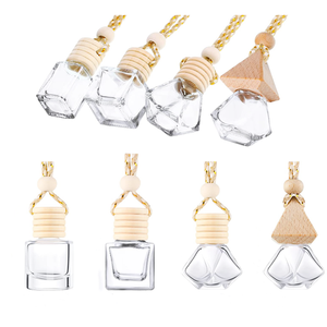 8ml verre parfum aromathérapie pendentif bouteille <span class=keywords><strong>vide</strong></span> voiture suspendu désodorisant avec <span class=keywords><strong>bouchon</strong></span> à vis emballé dans un carton - Product Image 4