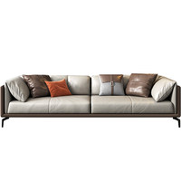 Canapé modulable en cuir italien de luxe, design moderne, pour salon, salle de réunion et mobilier de bureau, prix de gros commercial