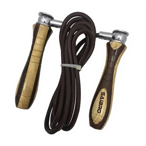 2026 Soft Genuine Leather Speed Jump <b>Rope</b> with Wooden Handle Multi-Color Weighted Fitness Equipment for Speed Skipping/Jumping - Product Image 6