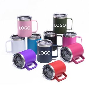 Tasses en acier inoxydable personnalisées de 12/14 oz, bouteilles modernes portables à double isolation sous vide pour l'eau et le café - Product Image 5