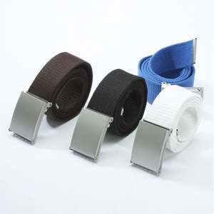 Vente en gros Oem Odm Ceinture tactique en tissu de toile de coton de 18 couleurs Ceinture personnalisée avec boucle en métal et logo - Product Image 2