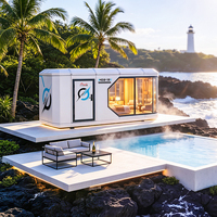Casa Pequeña Moderna y Casas Compactas con Diseño Práctico, Fácil Transporte e Instalación Rápida para Vivir en el Patio Trasero