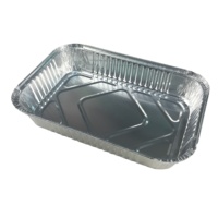 Plateaux de récipients alimentaires jetables rectangulaires en aluminium pour la cuisson au four Type de processus de blister en matériau aluminium domestique