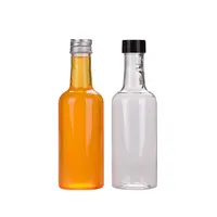 Bottiglie vuote in plastica PET da 50ml a forma di vino mini bottiglie di succo di liquore