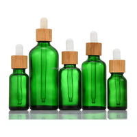 Bouteilles en verre cosmétiques vides de 5 ml à 100 ml en ambre, vert et bleu pour huiles essentielles et diffuseurs