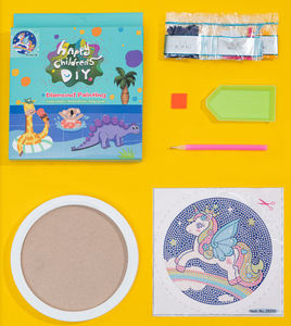 Vente en gros Kit d'art en <span class=keywords><strong>diamant</strong></span> <span class=keywords><strong>licorne</strong></span> pour enfants avec cadre en plastique Peinture en <span class=keywords><strong>diamant</strong></span> d'art encadrée - Product Image 4