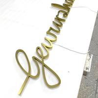 Lettres LED rétroéclairées personnalisées par le fabricant, logo en métal 3D, enseigne lumineuse murale pour entreprise, magasin, salon de beauté