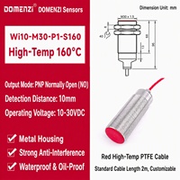 Capteur de proximité inductif résistant à la chaleur Domenzi M30, sortie NPN NO, 10 mm, IP67, jusqu'à 160°C pour utilisation à haute température