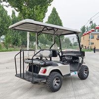 Voiturette de golf électrique tout-terrain homologuée pour la route, 3 ou 4 places, batterie lithium 48V, solaire