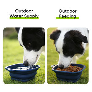 Bols pliables en silicone pour animaux de compagnie, chiens et chats, couleur unie, modernes, durables, imperméables, faciles à nettoyer, écologiques, pour les voyages - Product Image 3