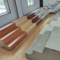 Bande adhésive antidérapante et imperméable en PVC SPC écologique pour marches d'escalier modernes, revêtement de sol intérieur, tapis autocollant pour bordure