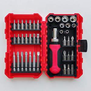 Lixin 40-Piece Ratchet <b>Screwdriver</b> Set 1/4 In Socket Bit Set Metric Household Repair Tool Hand <b>Powered</b> - Product Image 2