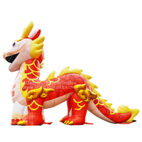 Modèle publicitaire gonflable personnalisé grand dragon de dessin animé mascotte de performance extérieure accessoires décoratifs pour la publicité extérieure