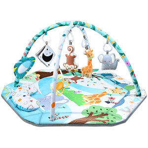 U999 Nouveau design <span class=keywords><strong>Tapis</strong></span> <span class=keywords><strong>de</strong></span> jeu doux pour bébé 8-en-1 Tummy Time Toys <span class=keywords><strong>Tapis</strong></span> éducatif pour bébé pour le développement visuel, auditif et moteur - Product Image 1