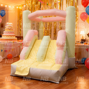 Macaron Colors Wedding Castle <b>Inflatable</b> House White for Kids Wedding Party <b>Inflatable</b> White House Commercial Luxu - Product Image 4