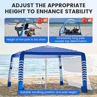Cabane de plage portable Joysummer 8*8 pieds avec paroi latérale